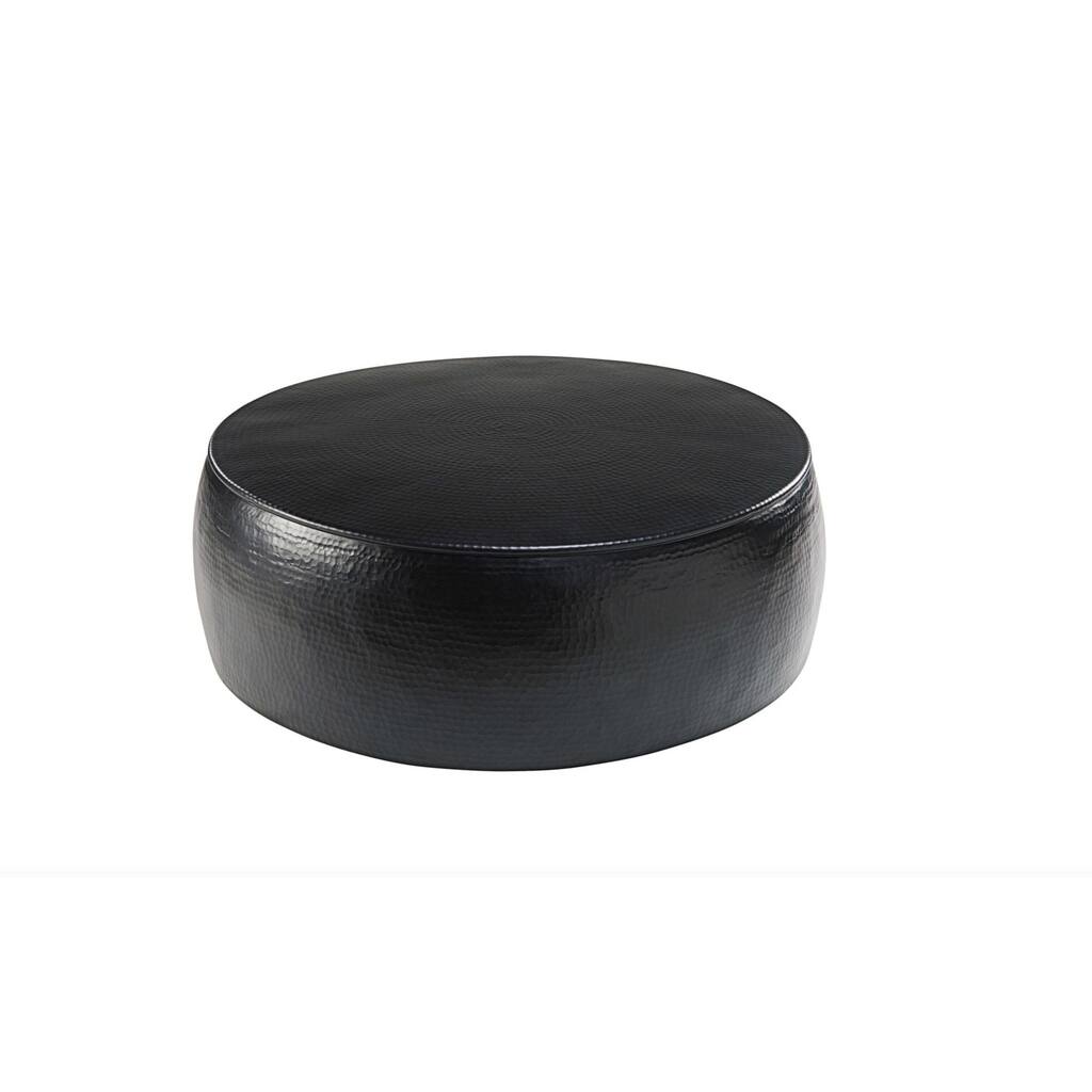 Black Cala Hammered Coffee Table - 38"x38"x15"