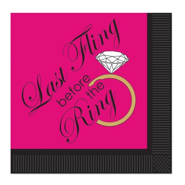 slide 1 of 1, Beistle 2-Ply Bachelorette Party Last Fling Luncheon Napkins - 12 Pack (16/Pkg)