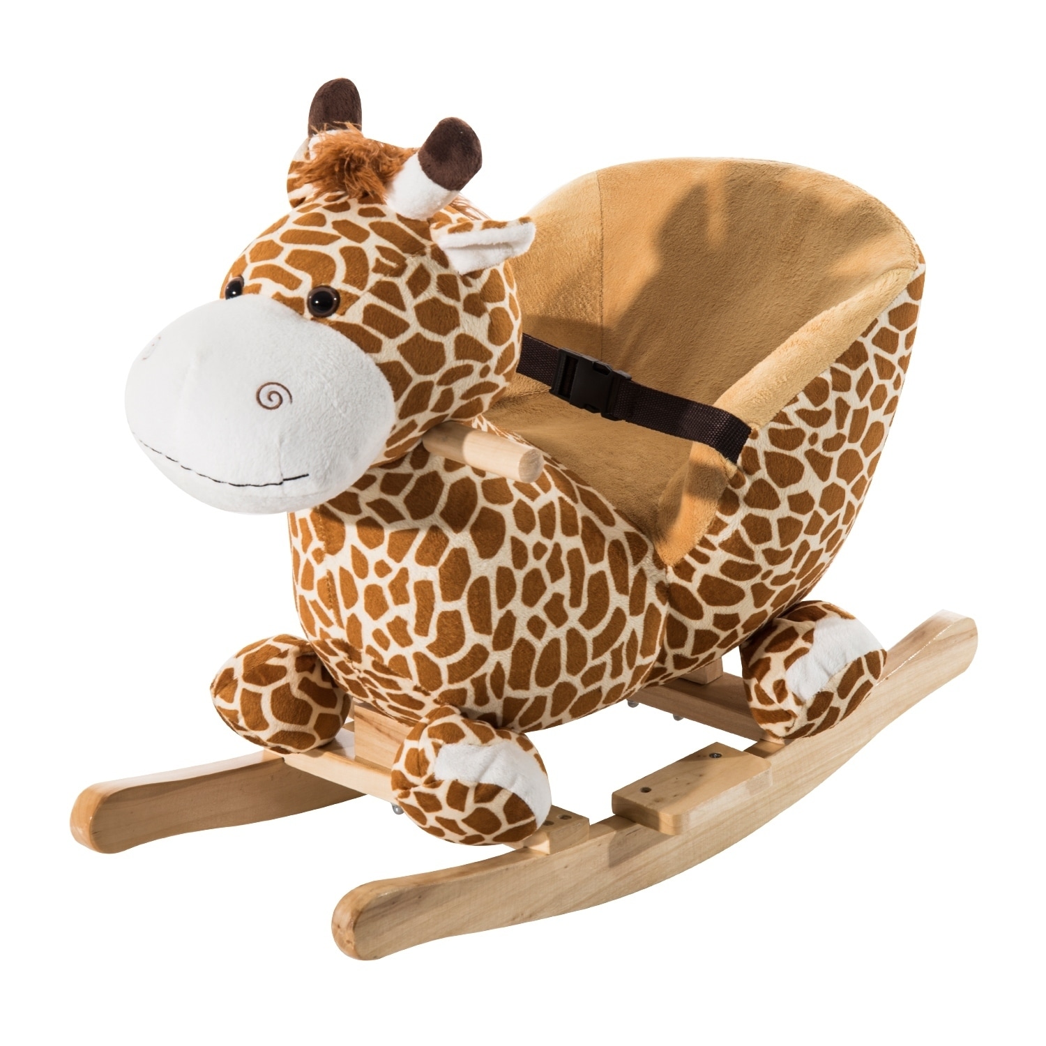 Qaba Kids Plush Rocking Horse Style Giraffe Theme Chair (As Is
