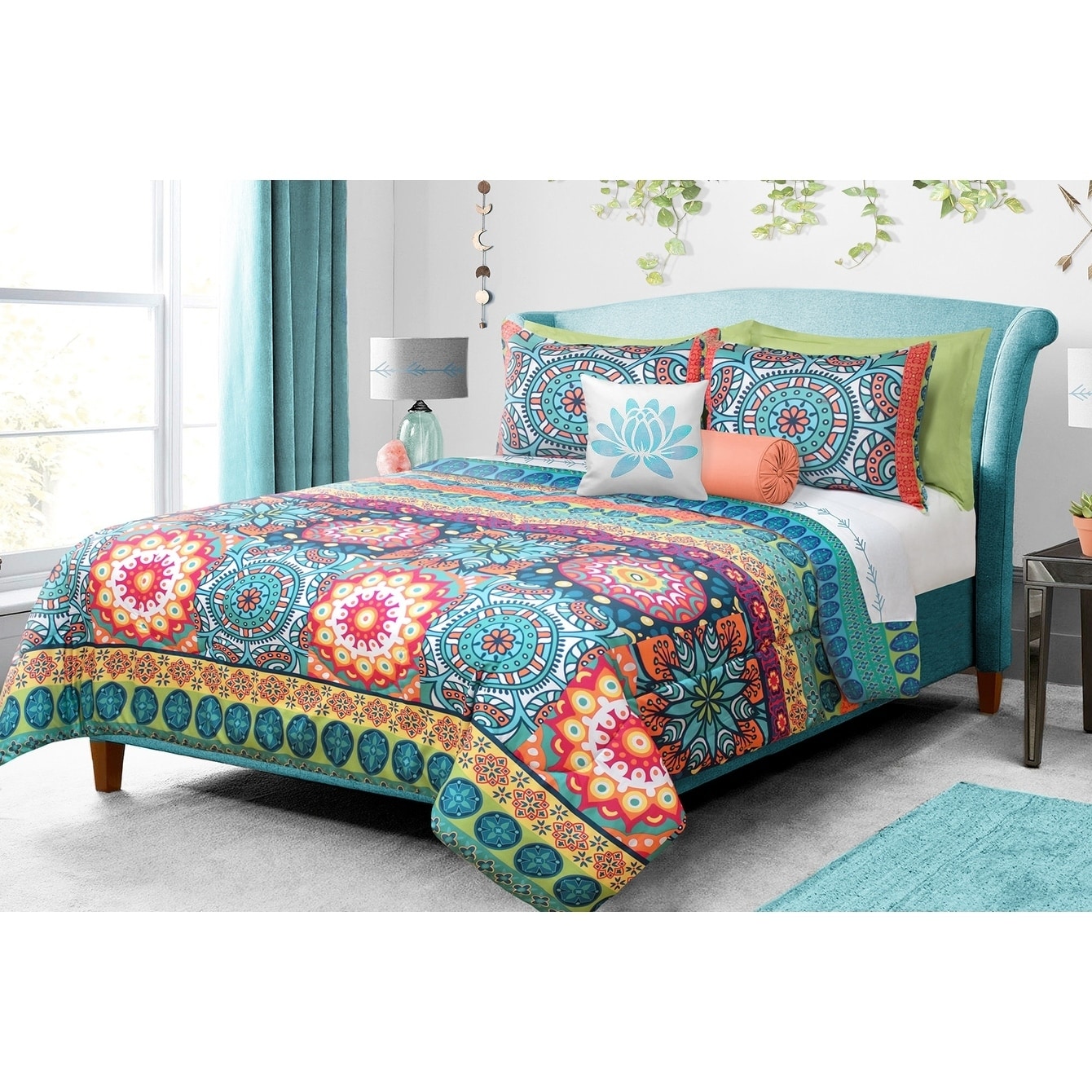 Comforter 3 Piece Full Queen Mandala Overstock 26980929