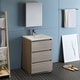 preview thumbnail 2 of 7, Fresca Lazzaro 24" Gray Wood Free Standing Modern Bathroom Vanity w/ Medicine Cabinet
