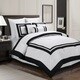 preview thumbnail 1 of 1, Hotel Capprice 7 Piece Queen Size Comforter Set in Black (As Is Item)
