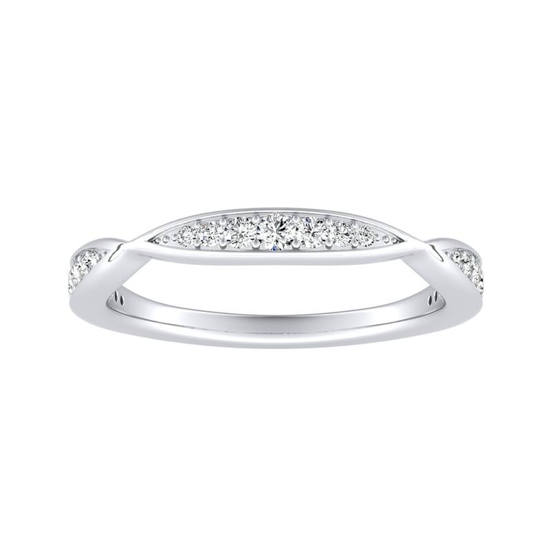 Auriya 1/5ctw Curved Diamond Wedding Band Platinum