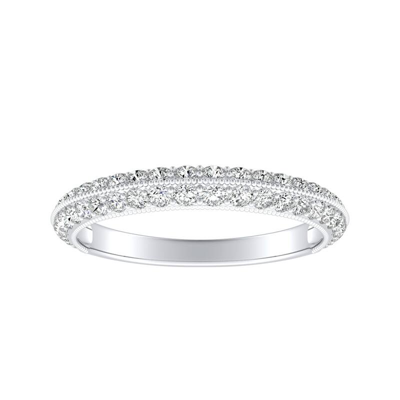 Auriya 1/2ctw Stackable Diamond Wedding Band Platinum