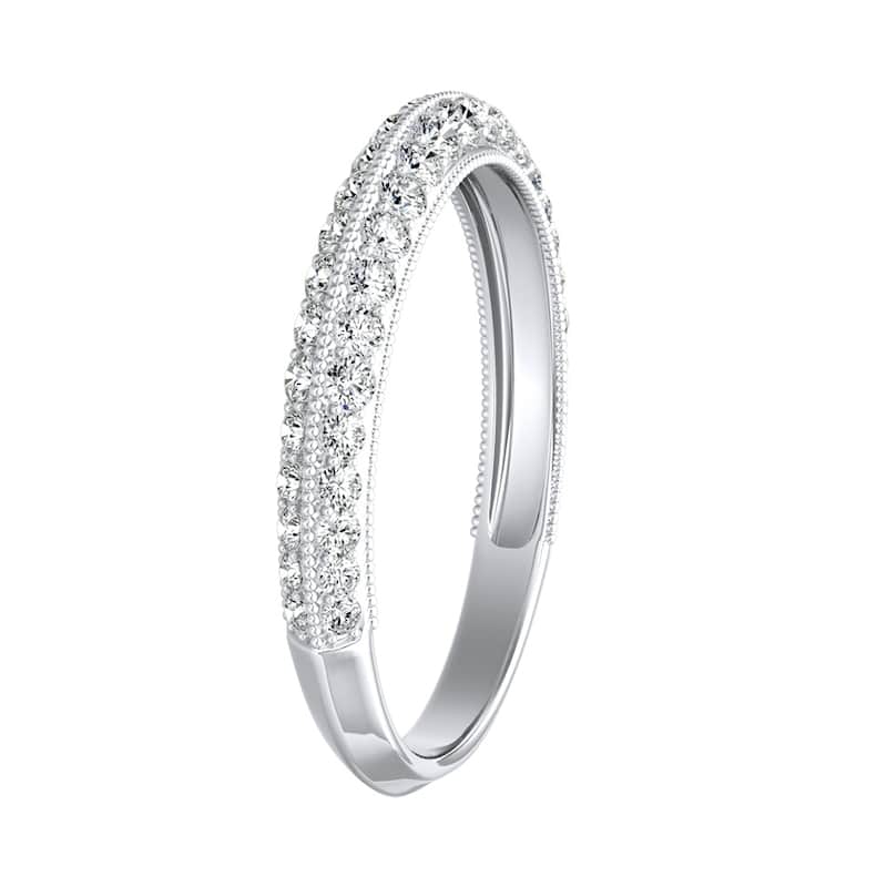 Auriya 1/2ctw Stackable Diamond Wedding Band 14k Gold