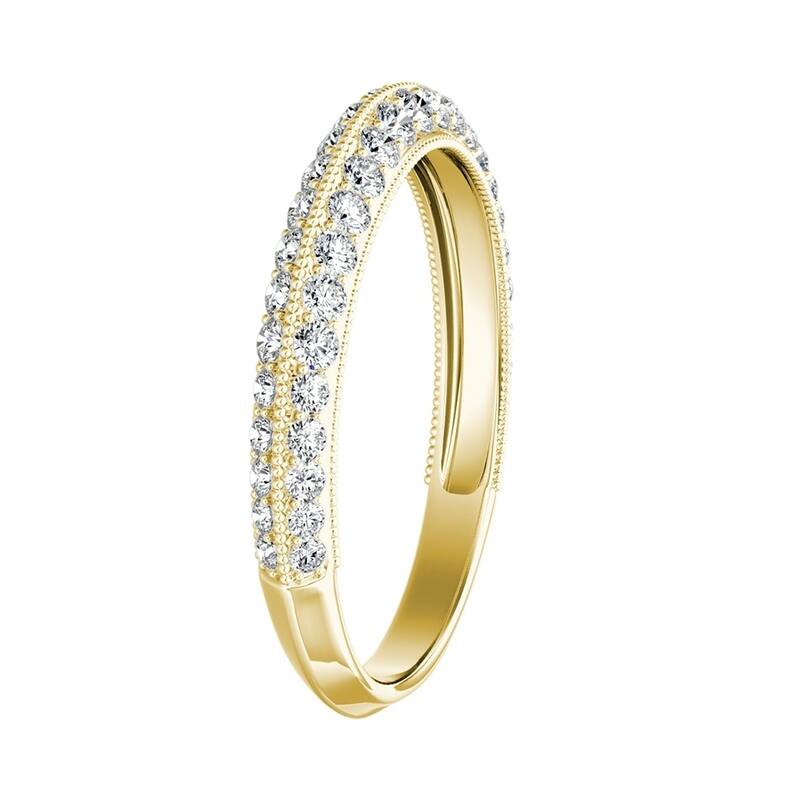 Auriya 1/2ctw Stackable Diamond Wedding Band 14k Gold