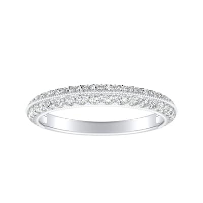 Auriya 1/2ctw Stackable Diamond Wedding Band 14k Gold