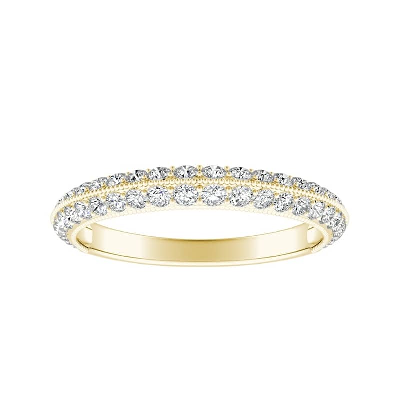 Auriya 1/2ctw Stackable Diamond Wedding Band 14k Gold