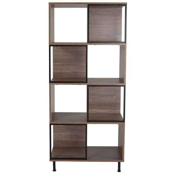 Shop 4 Shelf 26 W X 58 75 H Bookcase And Storage Cube In Rustic