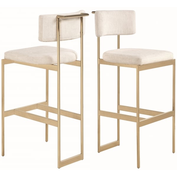 Chic Modern Design Brass Bar Height Dining Stool 1 30inch Seat