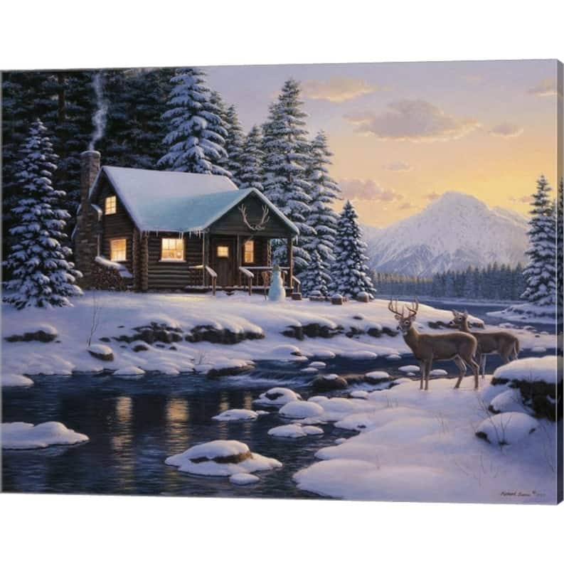 Richard Burns 'White Tail Twilight' Canvas Art