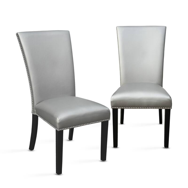 Steve Silver Mhlanga White Marble Rectangle 7-piece Dining Set - Silver