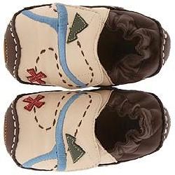 Umi Kids Treasure Map (Infant) Cream/Chocolate Slip ons