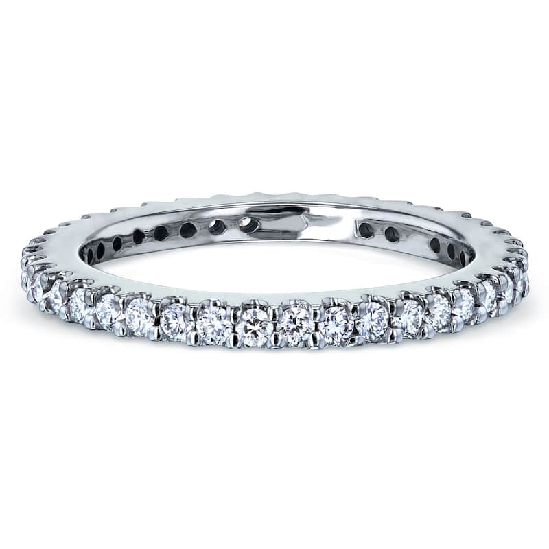 Kobelli 0.50 Carats Lab Grown Diamond 14k Solid Gold Round Eternity Prong-set Women's Wedding Band