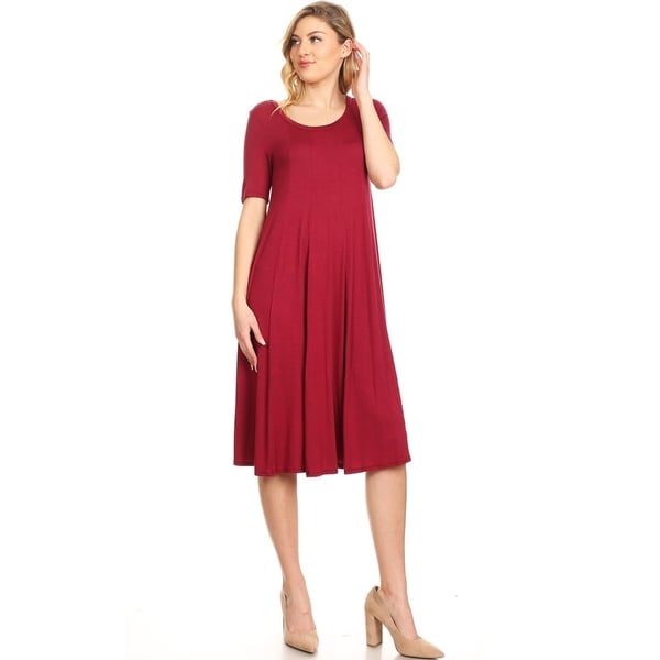 a line mid length dresses