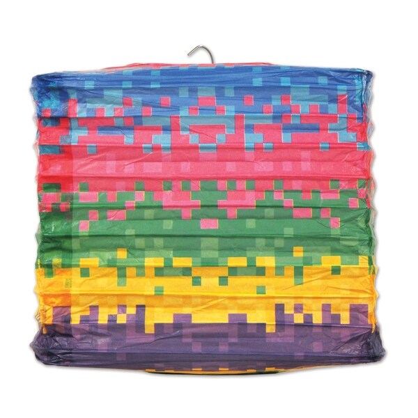 Beistle 8" Hanging Decorative 8-Bit Square Paper Lantern - 12 Pack (1/Pkg). Opens flyout.