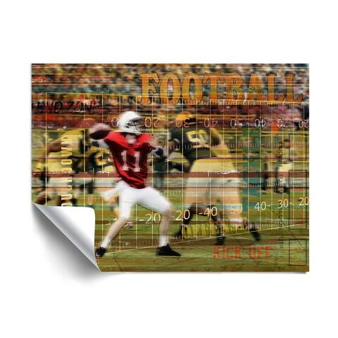 Football Fans Removable Wall Art Mural