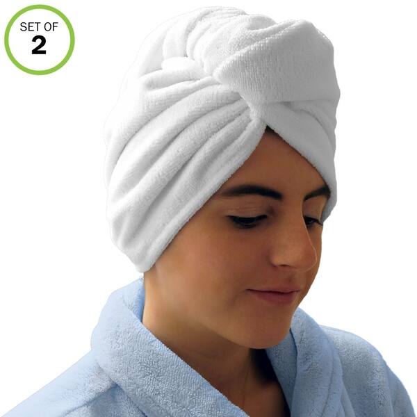 Shop Evelots Microfiber Absorbent Hair Drying Towel Wraps For Long