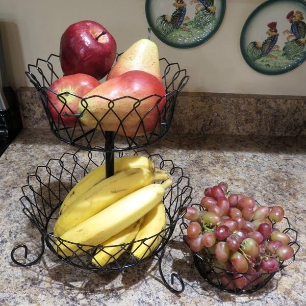 Shop Evelots 3 Tier Fruit Veggie Basket Kitchen Counter Top Sturdy