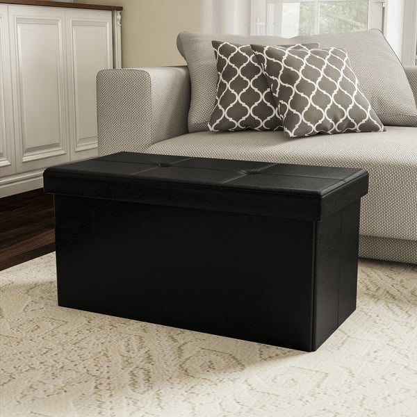 Large Foldable Storage Bench Ottoman Tufted Faux Leather Cube Organizer Furniture By Lavish Home 30 X 15 X 15 052b6794 D068 462f Bff6 90cac4b9e436 600 ?impolicy=medium
