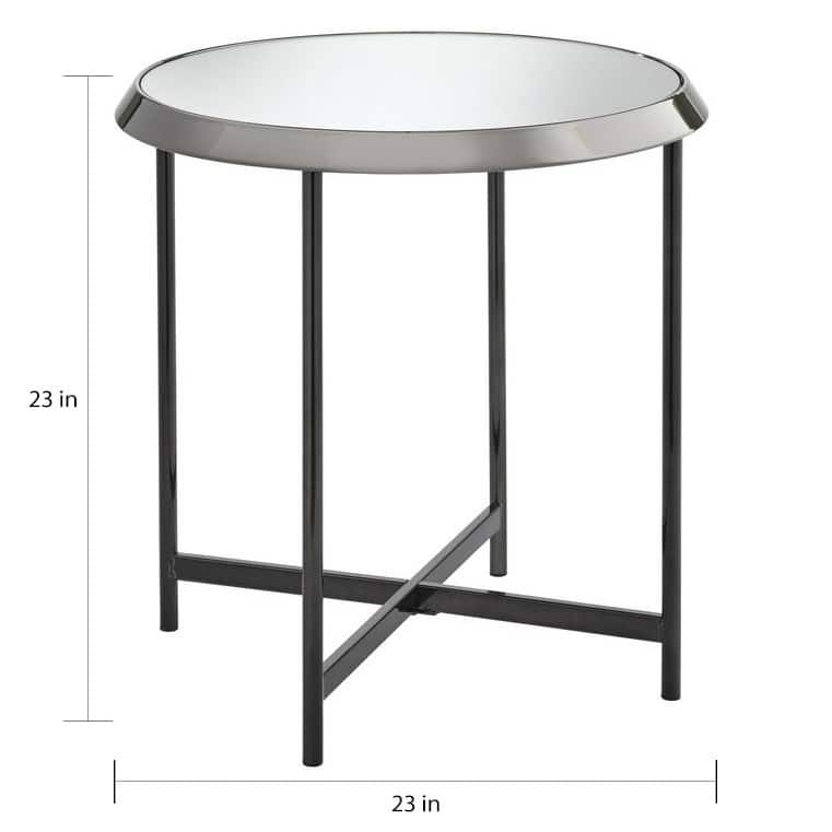 Simple Living Carly End Table - Black - Mirror