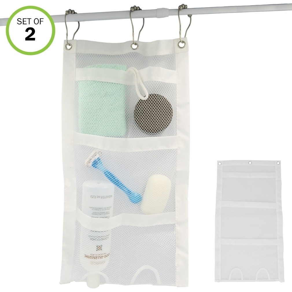 Evelots Mesh Shower Caddy-Organizer-6 Pockets-Shampoo-Soap-Razor-Quick