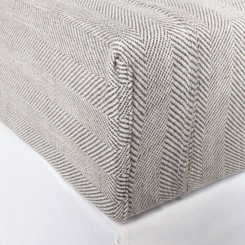 Cottage Home Luke Cotton Box Spring Cover - Grey - Queen