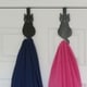 preview thumbnail 1 of 4, Evelots Over The Door Hook Hangers-Black Cat-Towel/Jacket-Hold 20 Lbs-Iron-Set/2 N/A