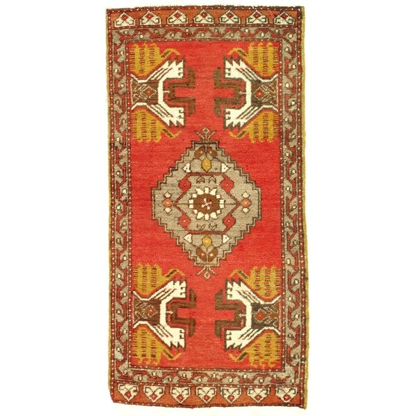 Pasargad DC Early 20th Century Antique Turkish Oushak - 1′7″ × 3′3″
