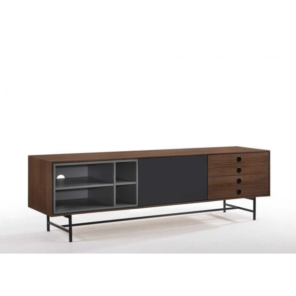 Carbon Loft Calacino Mid Century Modern Walnut And Grey Tv Carbon Loft Calacino Mid Century Modern Walnut And Grey Tv Stand On Free Shipping Today 27033632