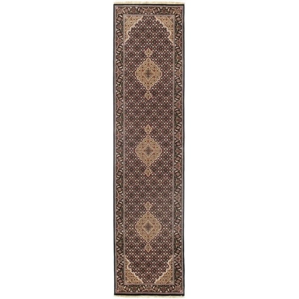 Pasargad DC Fine Tabriz Mahi Design Silk & Wool - 2'5" X 10'1"
