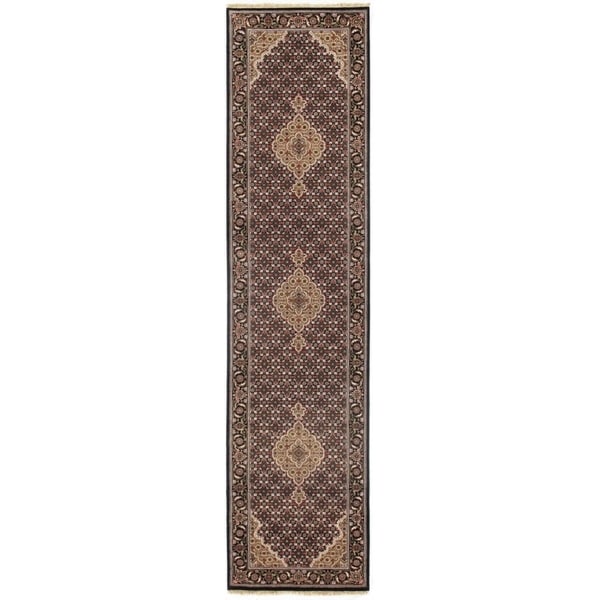 Pasargad DC Fine Tabriz Mahi Design Silk & Wool - 2'6" X 10'2"