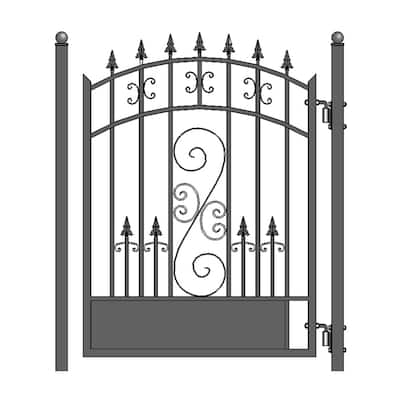 ALEKO Galvanized Steel Venice Style Pedestrian Gate 5'