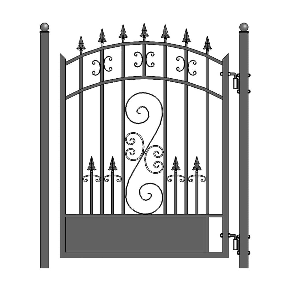ALEKO Galvanized Steel Venice Style Pedestrian Gate 5'