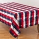 preview thumbnail 1 of 3, Patriotic Plaid & Star Design Table Tablecloth