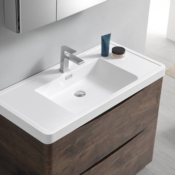 Shop Fresca Tuscany 40 Rosewood Free Standing Modern Bathroom