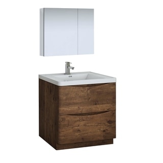 Fresca Tuscany 32" Rosewood Free Standing Modern Bathroom Vanity w/ Medicine Cabinet