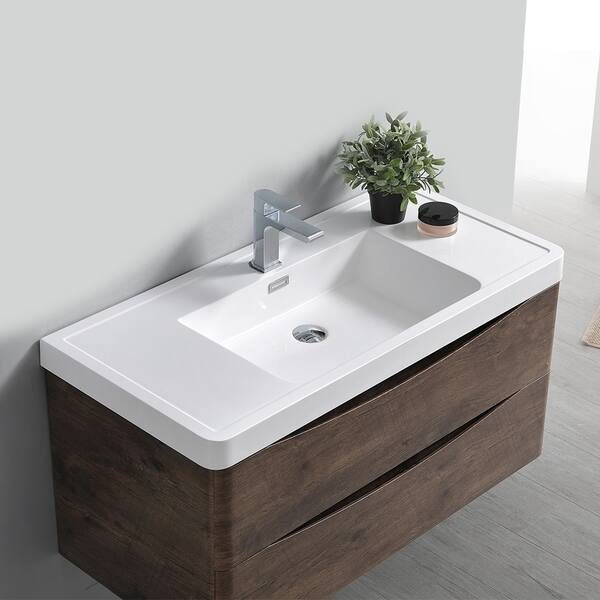 Shop Fresca Tuscany 40 Rosewood Wall Hung Modern Bathroom Vanity