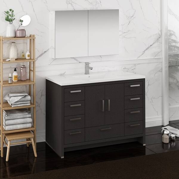 Shop Fresca Imperia 48 Dark Gray Oak Free Standing Modern