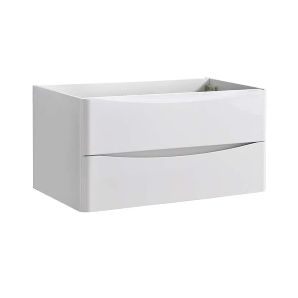 Fresca Tuscany 36" Glossy White Wall Hung Modern Bathroom Cabinet