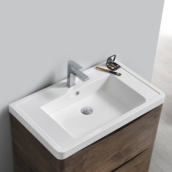 Shop Fresca Tuscany 32 Rosewood Free Standing Modern Bathroom