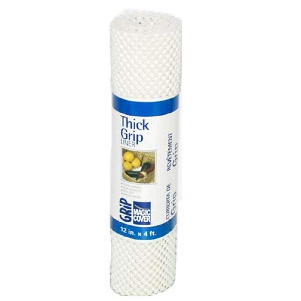 Magic Cover Thick Grip Non-Adhesive Shelf Liner, 12-Inch by 4-Feet, Black,  Pack of 6 - Bed Bath & Beyond - 27034686