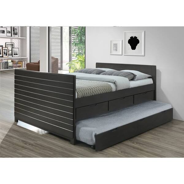 Shop Best Quality Furniture Grey Storage Captains Bed Free