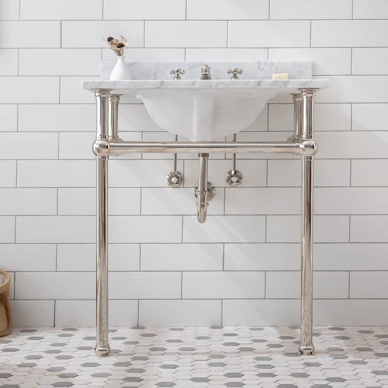 Embassy 30 Inch Wide Single Wash Stand, P-Trap, Counter Top with Basin, and F2-0009 Faucet included