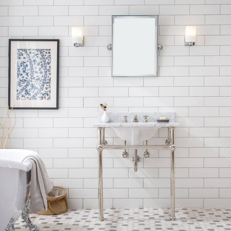 Embassy 30 Inch Wide Single Wash Stand, P-Trap, Counter Top with Basin, and F2-0009 Faucet included