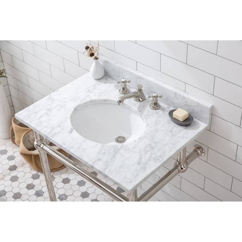 Embassy 30 Inch Wide Single Wash Stand, P-Trap, Counter Top with Basin, and F2-0009 Faucet included