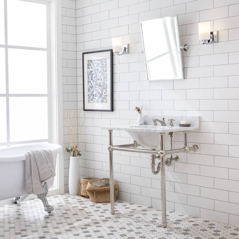 Embassy 30 Inch Wide Single Wash Stand, P-Trap, Counter Top with Basin, and F2-0009 Faucet included