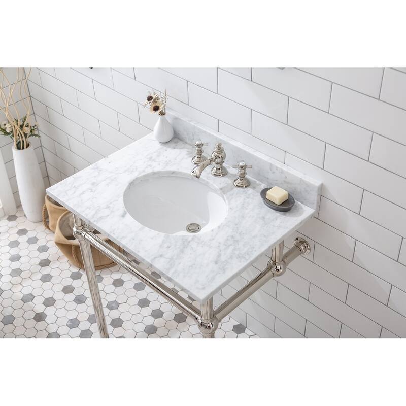 Embassy 30 Inch Wide Single Wash Stand, P-Trap, Counter Top with Basin, and F2-0013 Faucet included