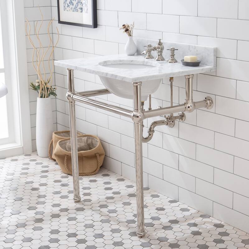 Embassy 30 Inch Wide Single Wash Stand, P-Trap, Counter Top with Basin, and F2-0013 Faucet included