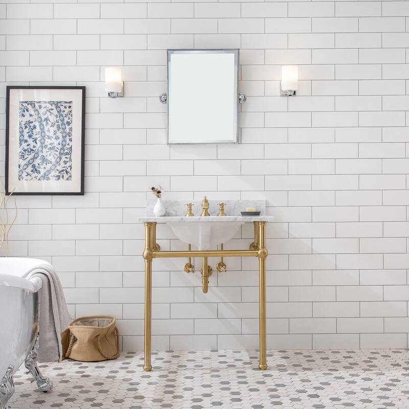 Embassy 30 Inch Wide Single Wash Stand, P-Trap, Counter Top with Basin, and F2-0013 Faucet included